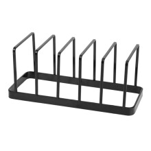 2X Euro Kitchen Organizer for Plates, Cutting Boards Bakeware Reusable Containers, and Lids Holder Rack Black