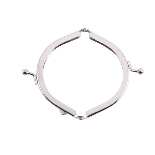 30 Metal Frames Snap Clasp Arch Pattern Coin Style Purse Silver 1