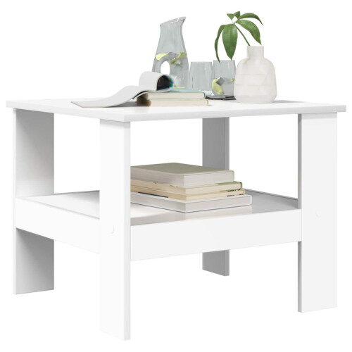 VidaXL vidaXL Coffee Table White 57 x 55 x 45 cm Engineered Wood 2