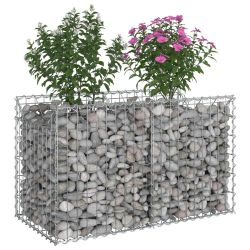 VidaXL vidaXL Gabion Raised Bed Silver 2