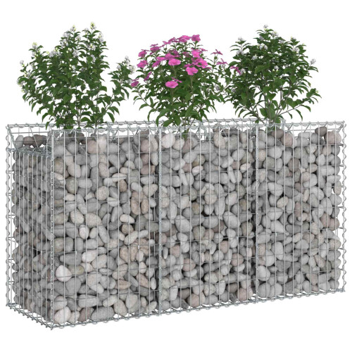 VidaXL vidaXL Gabion Raised Bed Silver 2