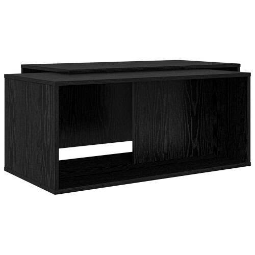 VidaXL vidaXL Coffee Table Set 2 pcs Black Oak Engineered Wood 1