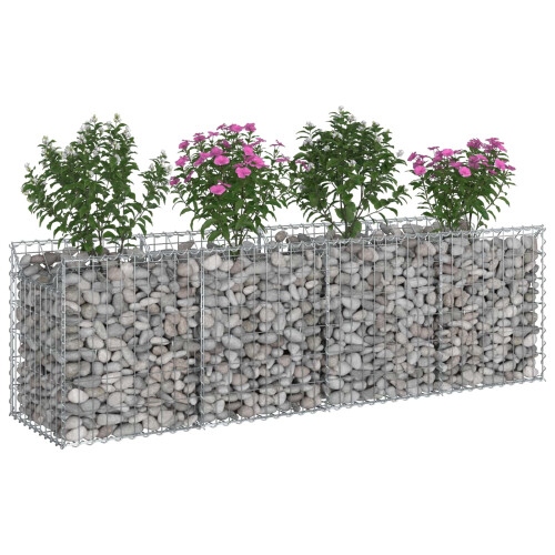VidaXL vidaXL Gabion Raised Bed Silver 2