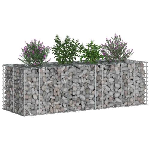 VidaXL vidaXL Gabion Raised Bed Silver 2