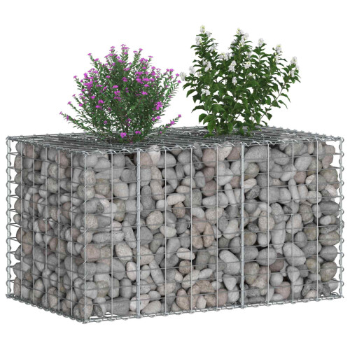 VidaXL vidaXL Gabion Raised Bed Silver 2