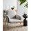 Beliani Armchair TRYSNES Fabric Black/ White 2