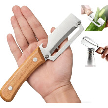 (1pcs-A, -) Zero Snag Wooden Peeler – Multi-Functional with Bottle Opener, Ultra-Sharp Blade