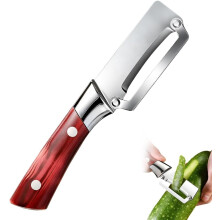 (1 Pack, -) 2 Pack Stainless Steel Peeler – Wooden Handle, Sharp Blades for Fruit & Veg