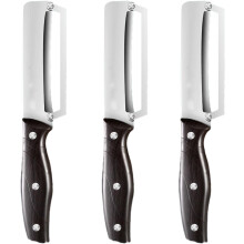 (C x3, -) Zero Flex Blade Vegetable Peeler – Wood Handle & Built-In Bottle Opener, Heavy Duty