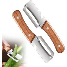 (2pcs, -) Upgraded Stainless Steel Peeler – Wooden Handle & Bottle Opener, Gift for Mom