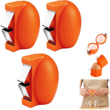 (Orange, 3 Pcs) Äggskalsöppnare – Rostfri knäckare & skalare för råa/hårdkokta ägg