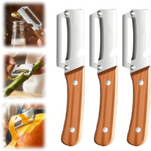 (3PCS, -) Pelapatate frutta e verdura – Acciaio inox con apribottiglie, gadget cucina
