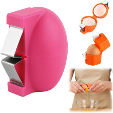 (Pink, 1 Pcs) Deschizător coajă ou – spărgător inox curățător ouă crude fierte tari