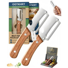 (2pcs, -) Pelapatate multifunzione – 2 in 1 con apribottiglie, acciaio inox
