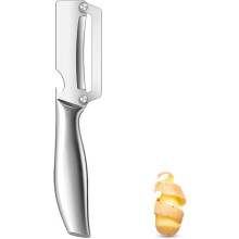(-, Full Stainless Steel) 2v1 škrabka – nerezová čepel, dřevěná rukojeť a otvírák na láhve