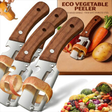 (4Pcs, -) Zero Snag Wooden Peeler – Non-Slip Multifunctional for Apple Potato Pumpkin