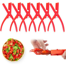 (Red 6 PCS, -) 6 Pack Crawfish Peeler – Portable Seafood Opener for Home & Boil Party