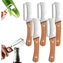 (5 PCS, -) Curățător inox premium 2-în-1 – pentru fructe măr cartof dovleac