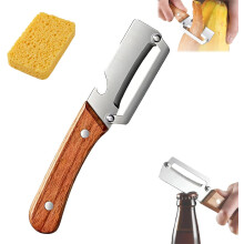 (1pcs, -) Curățător inox 2-în-1 – 2 pachet pentru trestie zahăr ananas