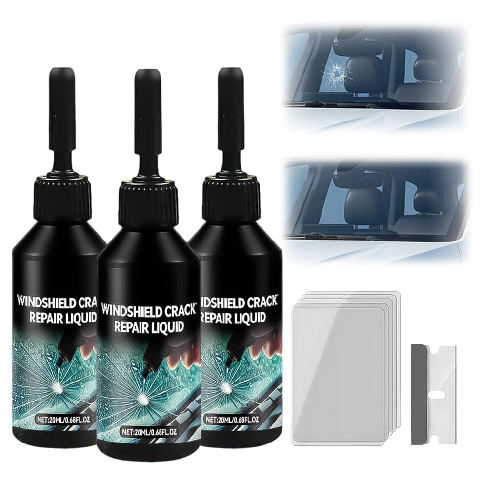 (3Pcs, -) Windshield Crack Repair Liquid Â Universal For Most Cars 5437707060856