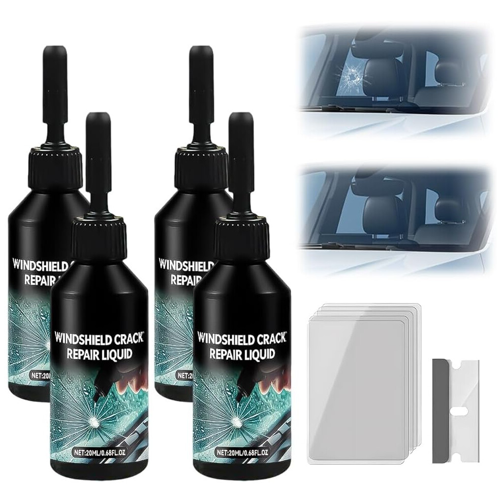 (4 Pack, -) Quick Fix Windshield Repair Kit Â For Cracks And Chips 5437707060986