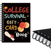 (Black, -) 2026 College Survival Gift Card Book, Funny Money Holder Black