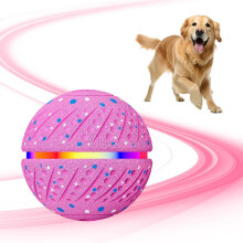 (Pink, -) Okos interaktív kutya labda – Színes fények, automata gurulás nagy/kis kutyáknak