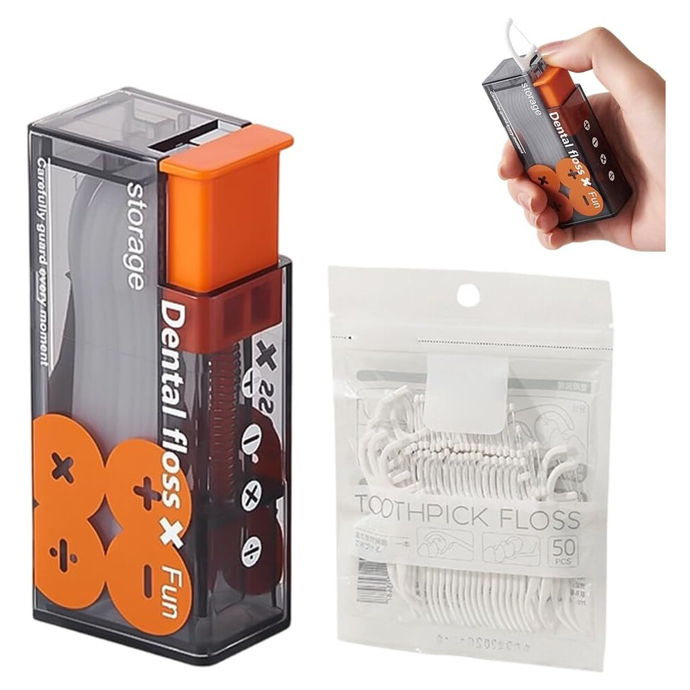 Oimg (1Set, -) Floss Dispenser With 50 Pcs Â Pop-Up Refillable For Home & Restaurant