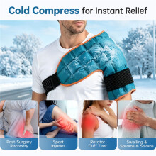 Ice Therapy Shoulder Wrap Reusable Self-Absorbing Water Ice Pack Cold Hot Compress Back Pad Shoulder Brace Relief Sport Sprain