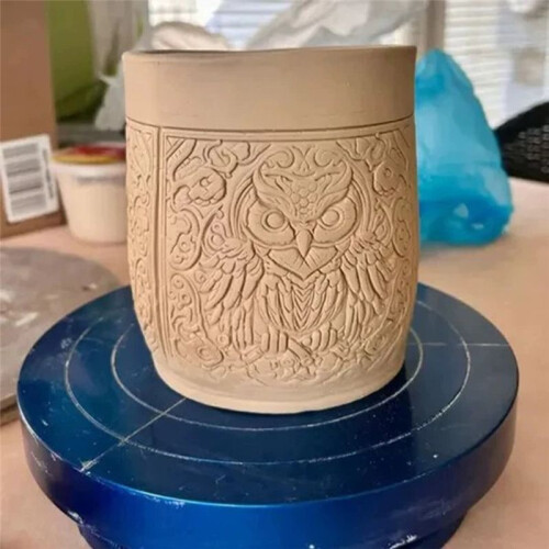 Clay Tile Roller 3D Printed Clay Texture Rollers Flower Bird Pattern Rolling Pins Rollers Cartoon DIY Animal Clay Tools 1