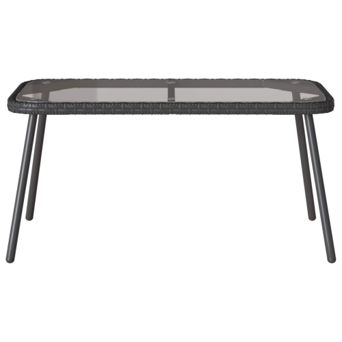 VidaXL vidaXL Coffee Table Black 90 x 45 x 43 cm Poly Rattan 2