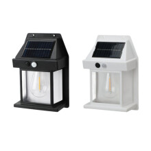 2PCS Solar Tungstens Night Lamp Intelligent Motion Sensor Wall Lamp 3 Lighting Modes Waterproof Courtyard Garden Decor