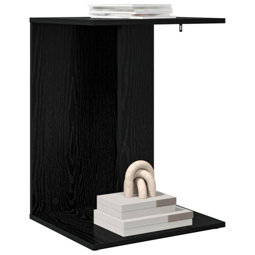 VidaXL vidaXL Side Table Black Oak 45 x 40 x 62.5 cm Engineered Wood 2