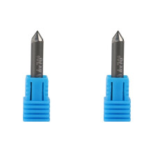 2X PCD Diamond Engraving Bits Engraver CNC Carving Stone Carbide Milling Cutter Granite Marble D6XL40X70DegreeX0.4