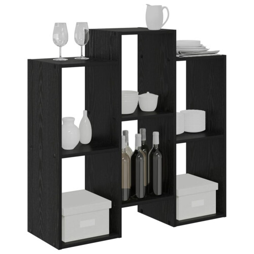 VidaXL vidaXL Sideboard Black Oak 90 x 30 x 90 cm 2