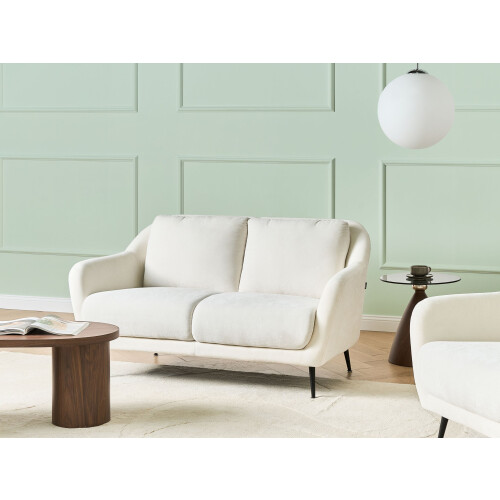 Beliani Sofa 2 Seater EIBY Chenille White 1