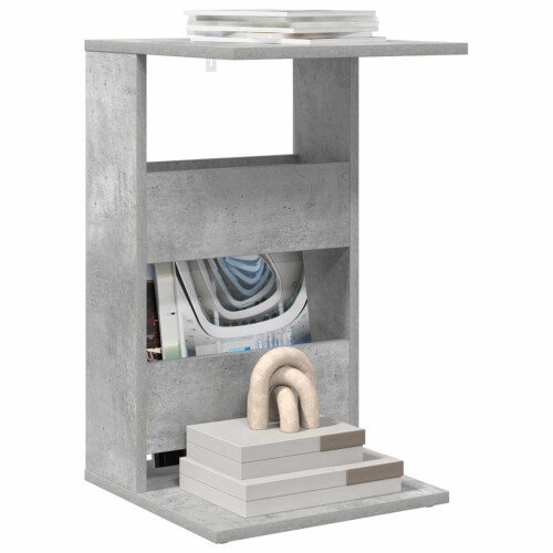 VidaXL vidaXL Side Table Concrete Grey 40 x 35 x 60.5 cm Engineered Wood 2