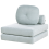 Beliani Single Sofa Bed OLDEN Chenille Light Blue 4