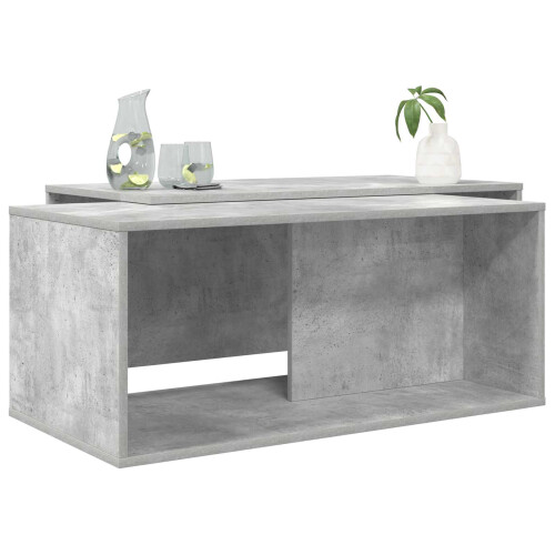 VidaXL vidaXL Coffee Table Set 2 pcs Concrete Grey Engineered Wood 2