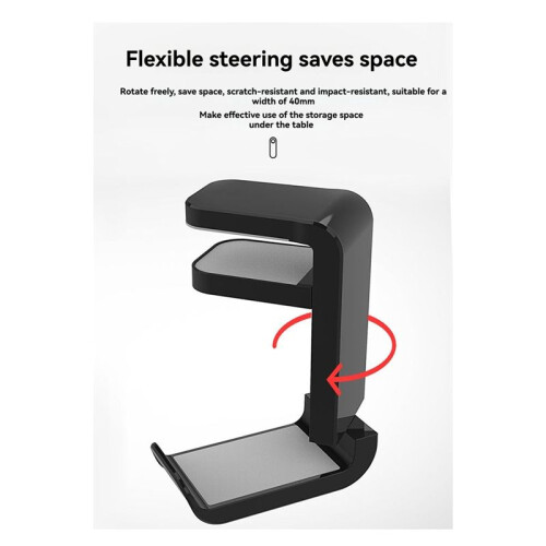 360 Rotating Headphone Stand Desktop Headset Holder Wall Mount Desk Hanger Hook for Gaming Controller Accessories A 1