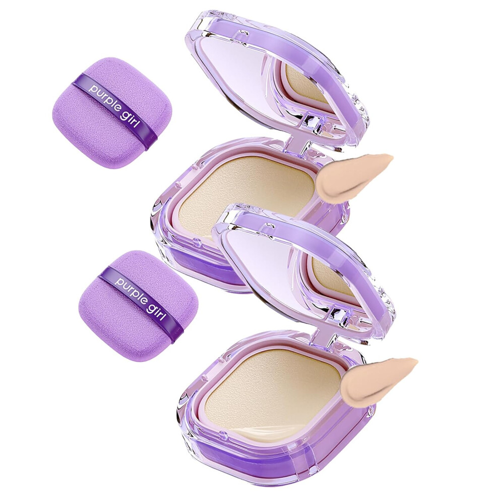 Oimg (Natural*2, -) Full Coverage Creamy Foundation Â 24H Long-Lasting Waterproof Matte Finish, Compact