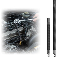 (9.8inch*1+13.8inch*1, -) 1/2" Flexible Socket Extension 13.8in – Spring Steel Ratchet for Hard-to-Reach Areas