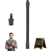 (-, 13.8 inch) Barra extensión flexible 1/2" 25cm alargador carraca plegable espacios estrechos