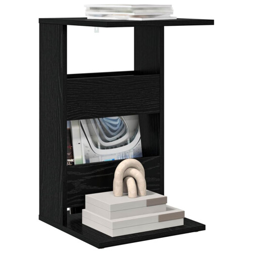 VidaXL vidaXL Side Table Black Oak 40 x 35 x 60.5 cm Engineered Wood 2