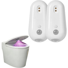 (2 Pcs, -) Smart UV Toilet Sanitizer & Night Light – Tool-Free Installation for Restroom
