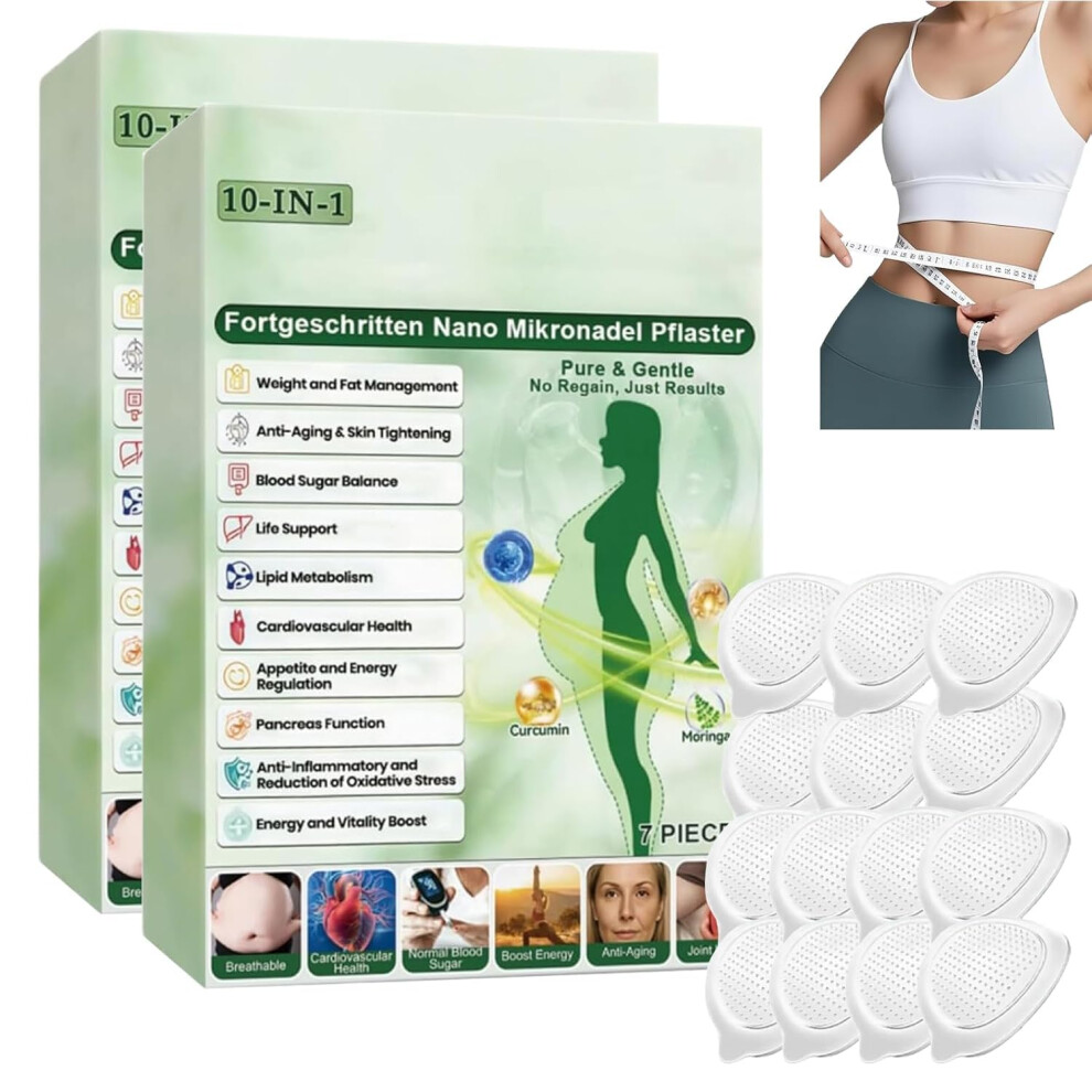 Oimg (2 Boxes, -) Moringa Berberine 10-In-1 Herbal Skin Patch Â Gentle Non-Irritating For Women & Men