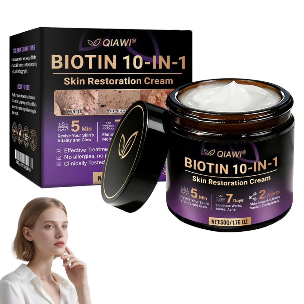 Oimg Cream (1Pc, -) Biotin 10 In 1 Skin Restoration Â Firming Moisturiser For Wrinkles & Youthful Look