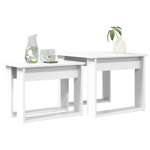 VidaXL vidaXL Coffee Table Set 2 pcs White Engineered Wood 2