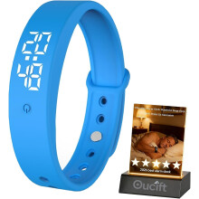 (Blue, -) Bracciale sveglia vibrante per dormiglioni pesanti – Orologio indossabile silenzioso con shock