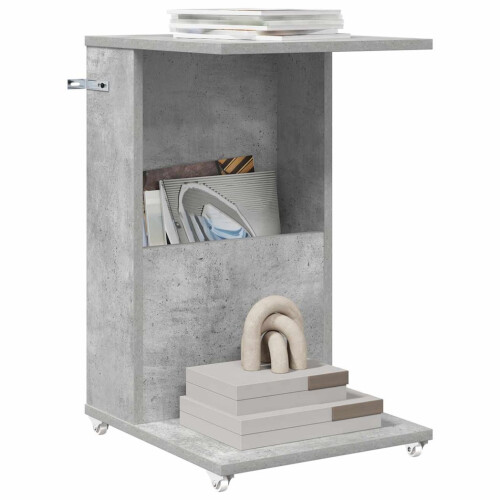 VidaXL vidaXL Side Table Concrete Grey 40 x 35 x 60 cm Engineered Wood 2